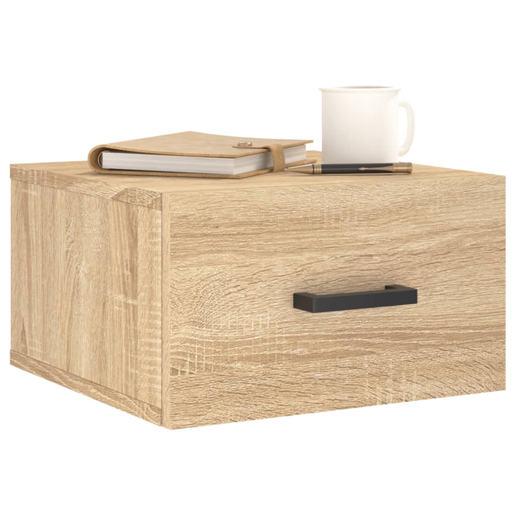 vidaXL Κομοδίνα Επιτοίχια 2 τεμ. Sonoma Δρυς 35 x 35 x 20 εκ.
