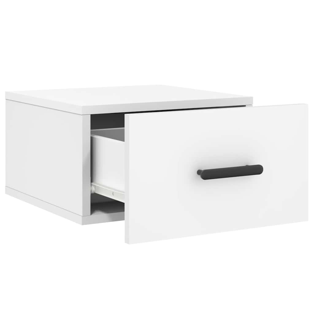 vidaXL Κομοδίνα Επιτοίχια 2 τεμ. Λευκά 35x35x20 εκ.