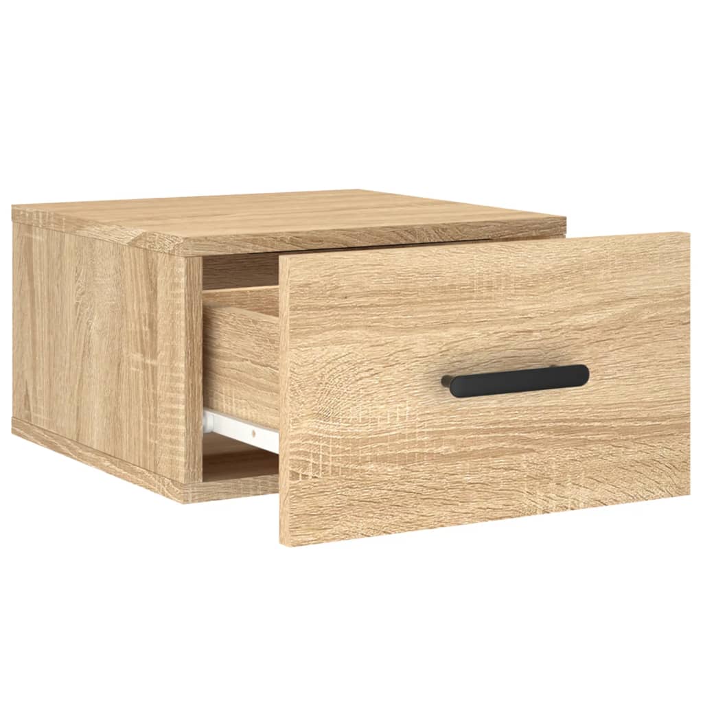 vidaXL Κομοδίνα Επιτοίχια 2 τεμ. Sonoma Δρυς 35 x 35 x 20 εκ.