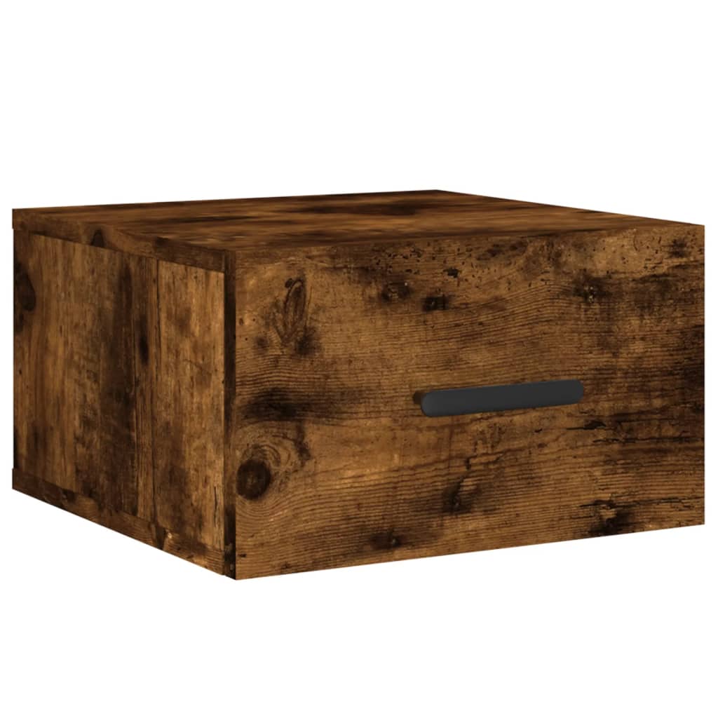vidaXL Κομοδίνο Επιτοίχιο Καπνιστή Δρυς 35 x 35 x 20 εκ.