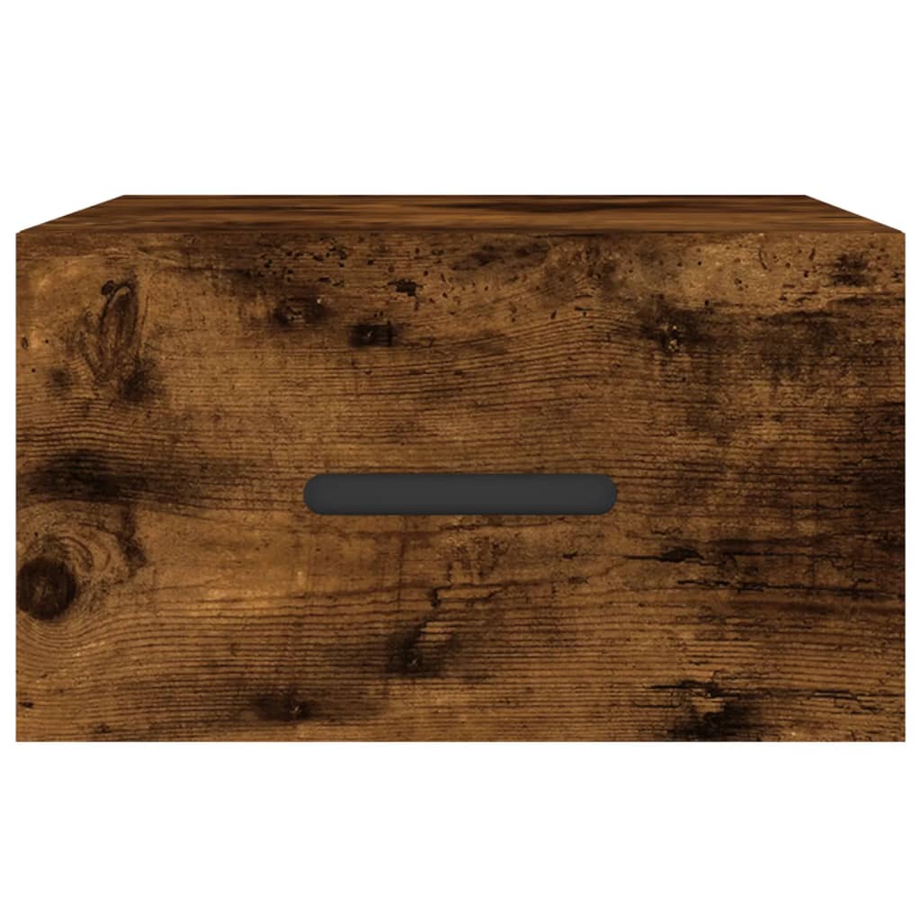 vidaXL Κομοδίνο Επιτοίχιο Καπνιστή Δρυς 35 x 35 x 20 εκ.
