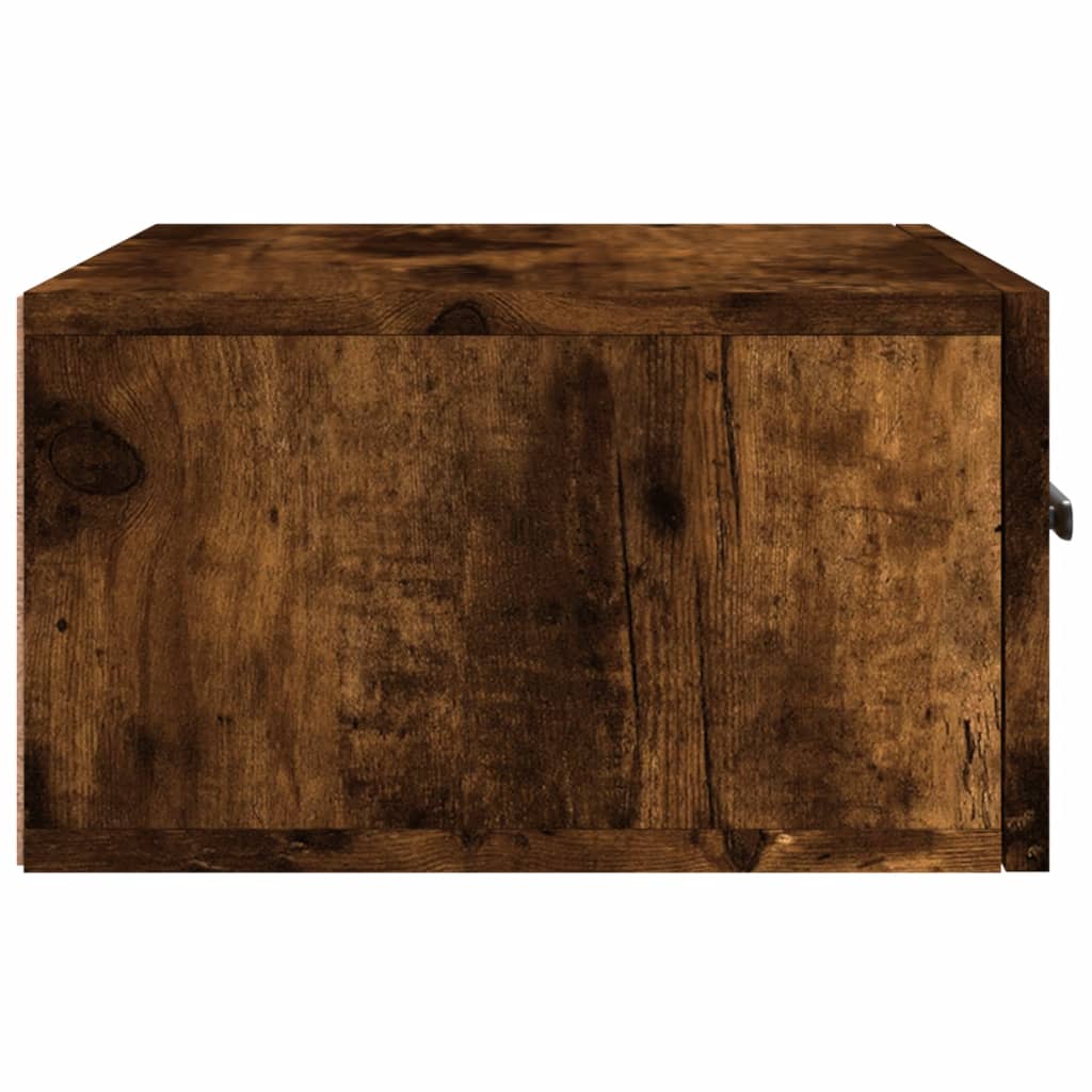 vidaXL Κομοδίνο Επιτοίχιο Καπνιστή Δρυς 35 x 35 x 20 εκ.