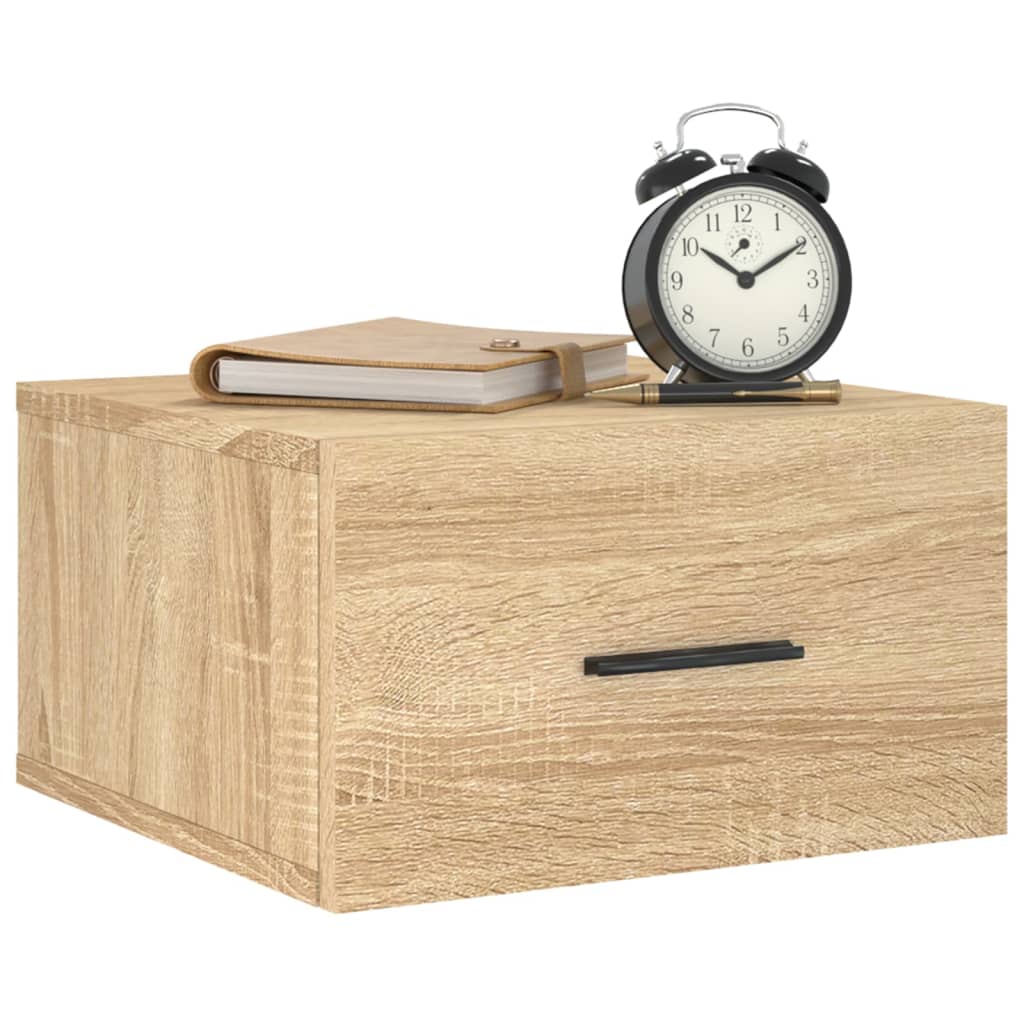vidaXL Κομοδίνα Επιτοίχια 2 τεμ. Sonoma Δρυς 35 x 35 x 20 εκ.