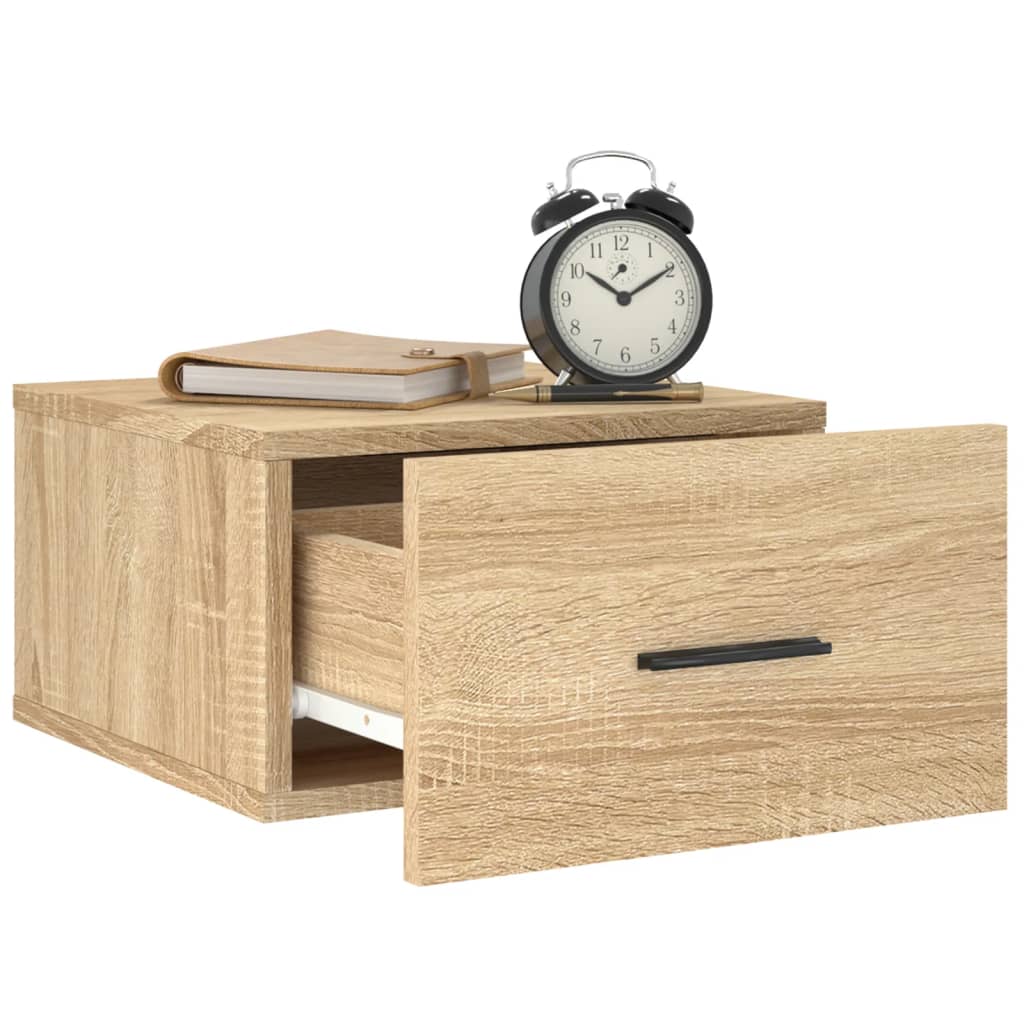 vidaXL Κομοδίνα Επιτοίχια 2 τεμ. Sonoma Δρυς 35 x 35 x 20 εκ.