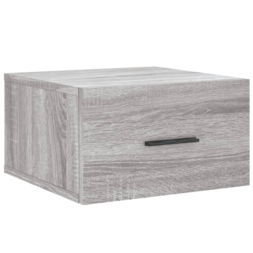 vidaXL Κομοδίνα Επιτοίχια Γκρι Sonoma 35 x 35 x 20 εκ.