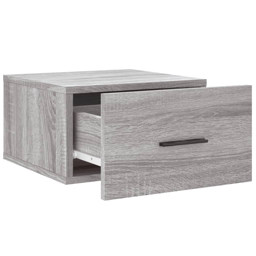 vidaXL Κομοδίνα Επιτοίχια Γκρι Sonoma 35 x 35 x 20 εκ.