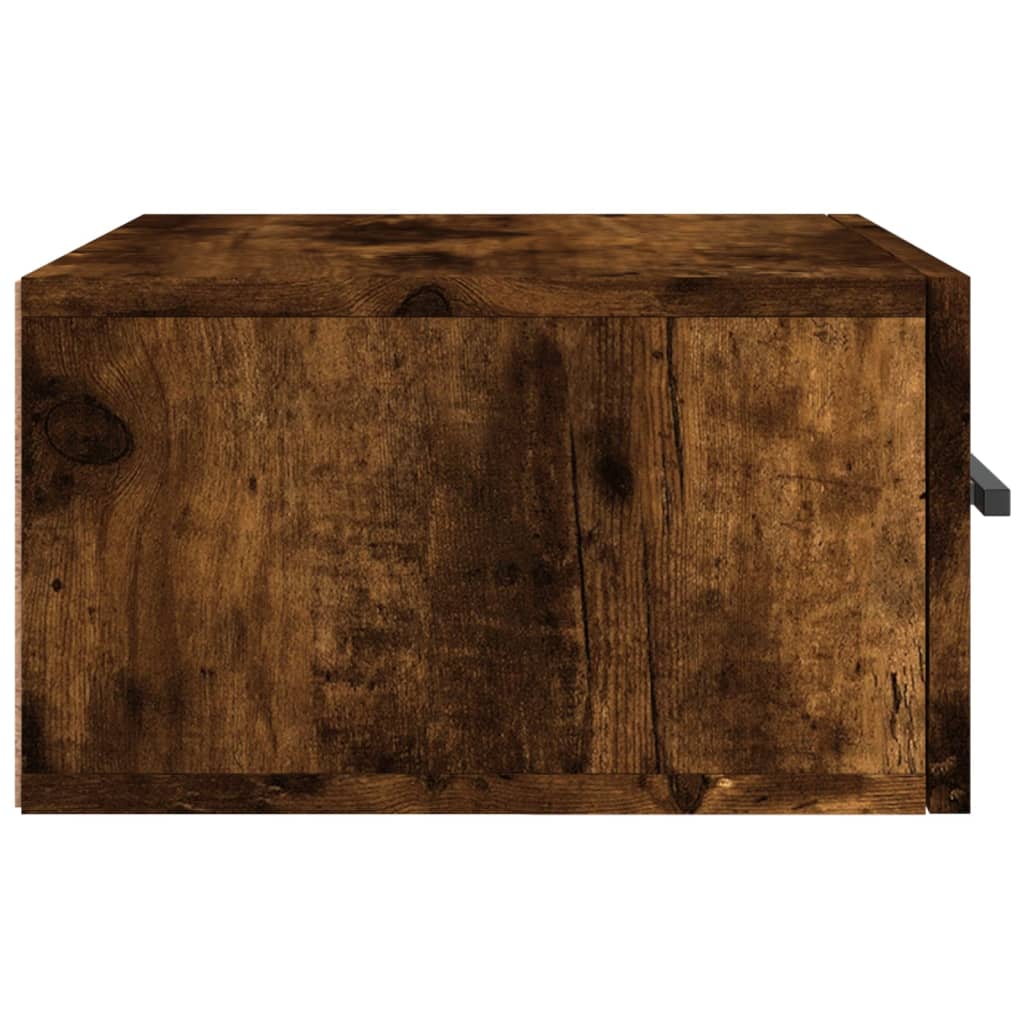 vidaXL Κομοδίνο Επιτοίχιο Καπνιστή Δρυς 35 x 35 x 20 εκ.