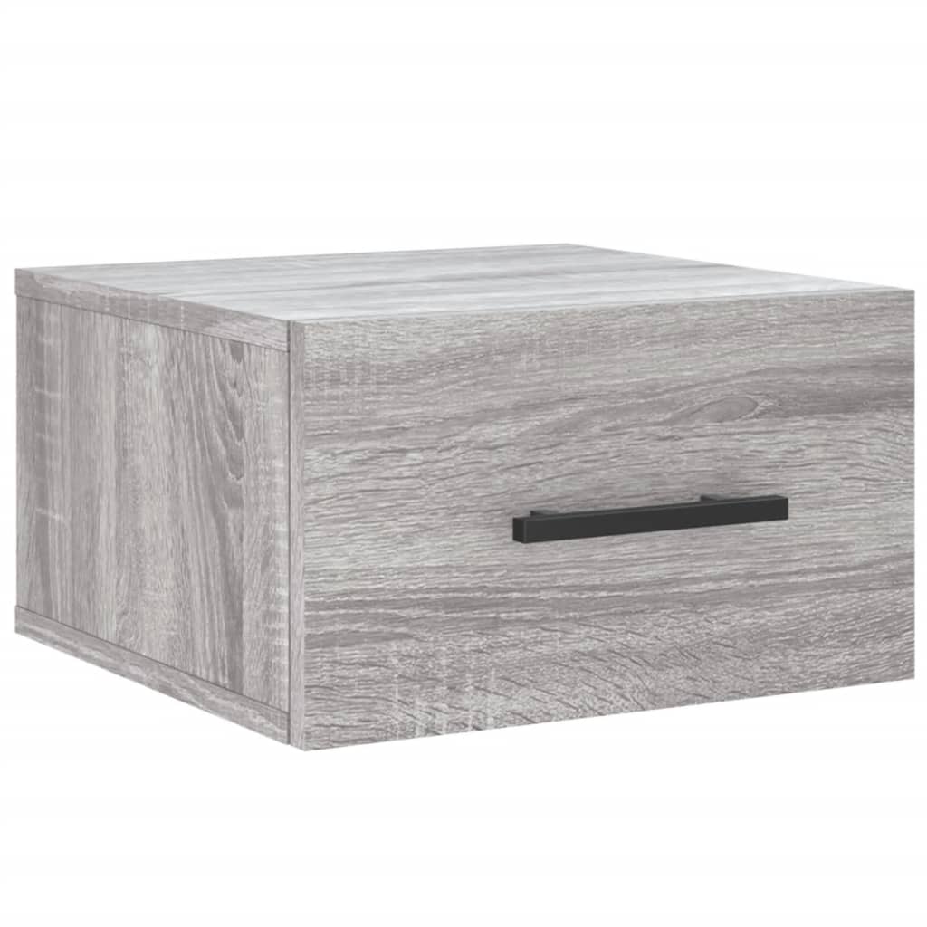 vidaXL Κομοδίνα Επιτοίχια Γκρι Sonoma 35 x 35 x 20 εκ.