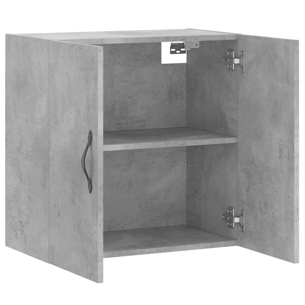vidaXL Ντουλάπι Τοίχου Γκρι Σκυροδέματος 60x31x60 εκ. Επεξεργ. Ξύλο