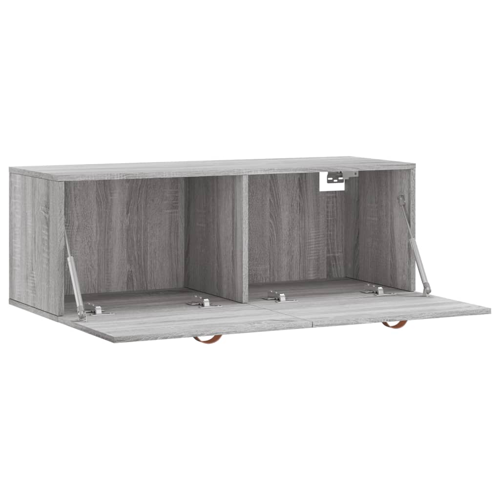 vidaXL Ντουλάπι Τοίχου Γκρι Sonoma 100x36,5x35 εκ. Επεξεργασμένο Ξύλο