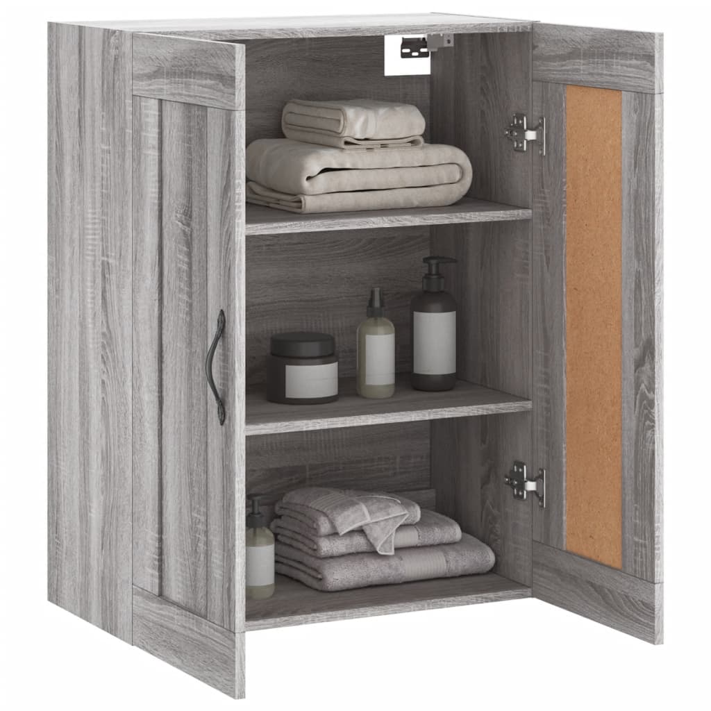 vidaXL Ντουλάπι Επιτοίχιο Γκρι Sonoma 69,5 x 34 x 90 εκ. Επεξεργ. Ξύλο