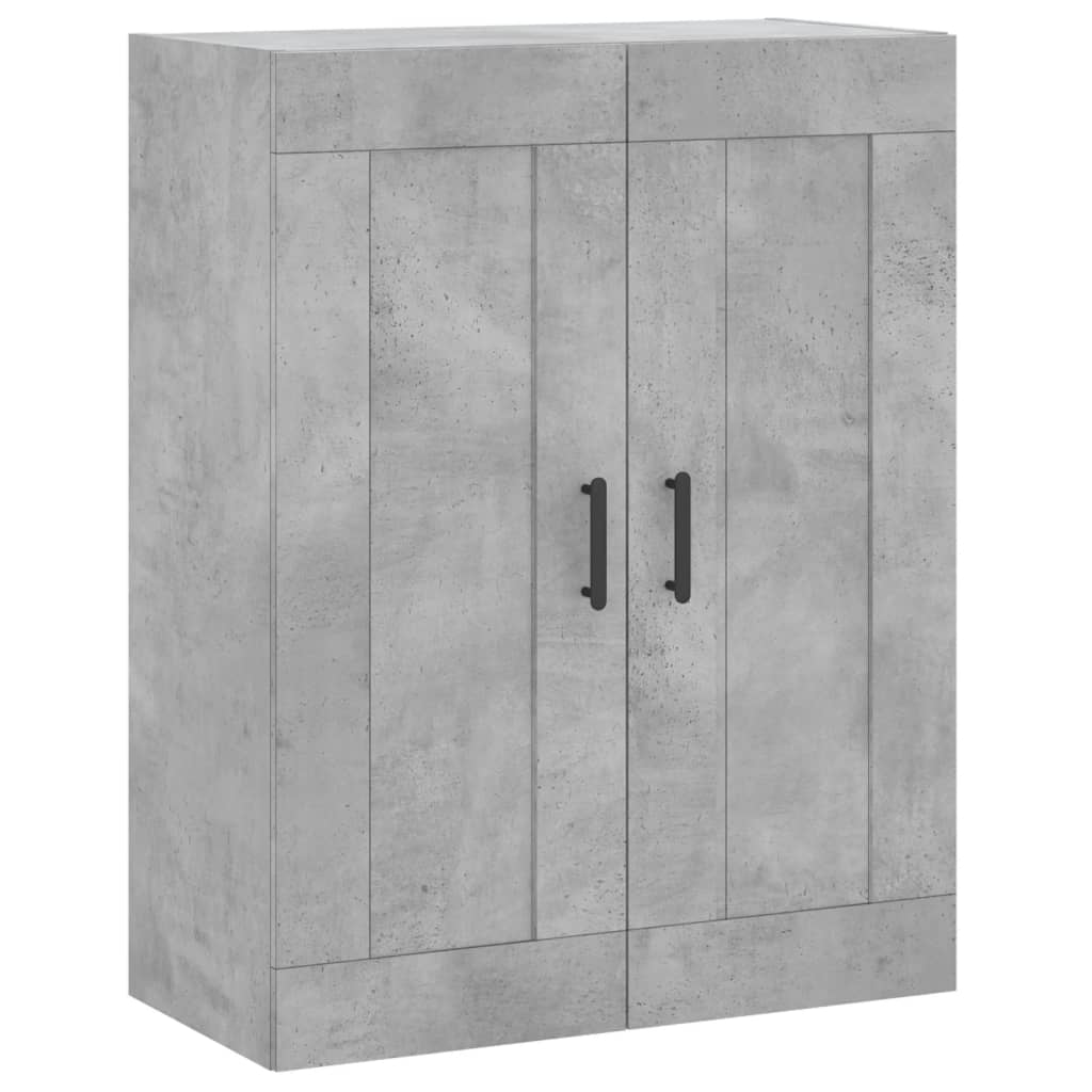 vidaXL Ντουλάπι Επιτοίχιο Γκρι Σκυροδεμ. 69,5x34x90 εκ. Επεξεργ. Ξύλο