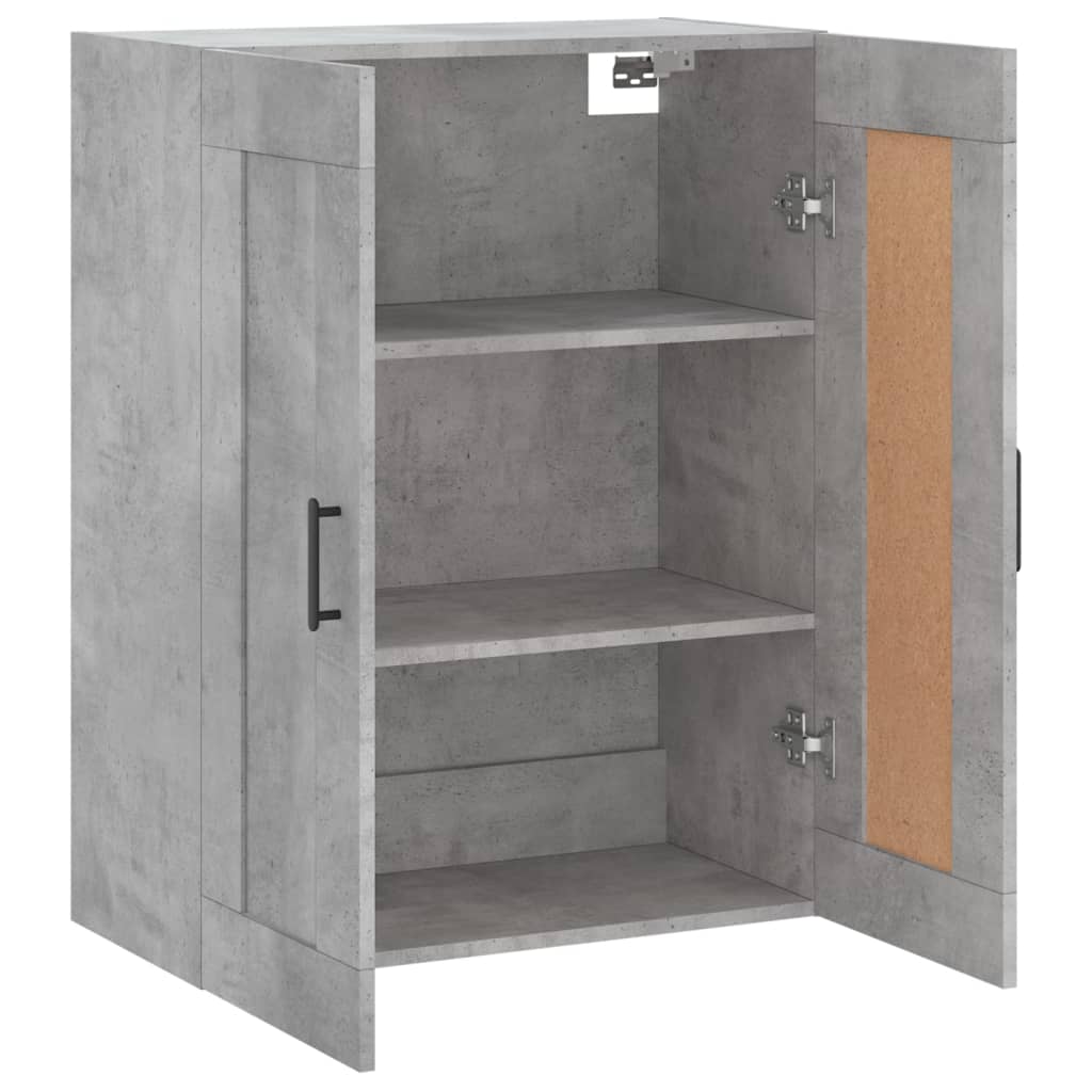vidaXL Ντουλάπι Επιτοίχιο Γκρι Σκυροδεμ. 69,5x34x90 εκ. Επεξεργ. Ξύλο