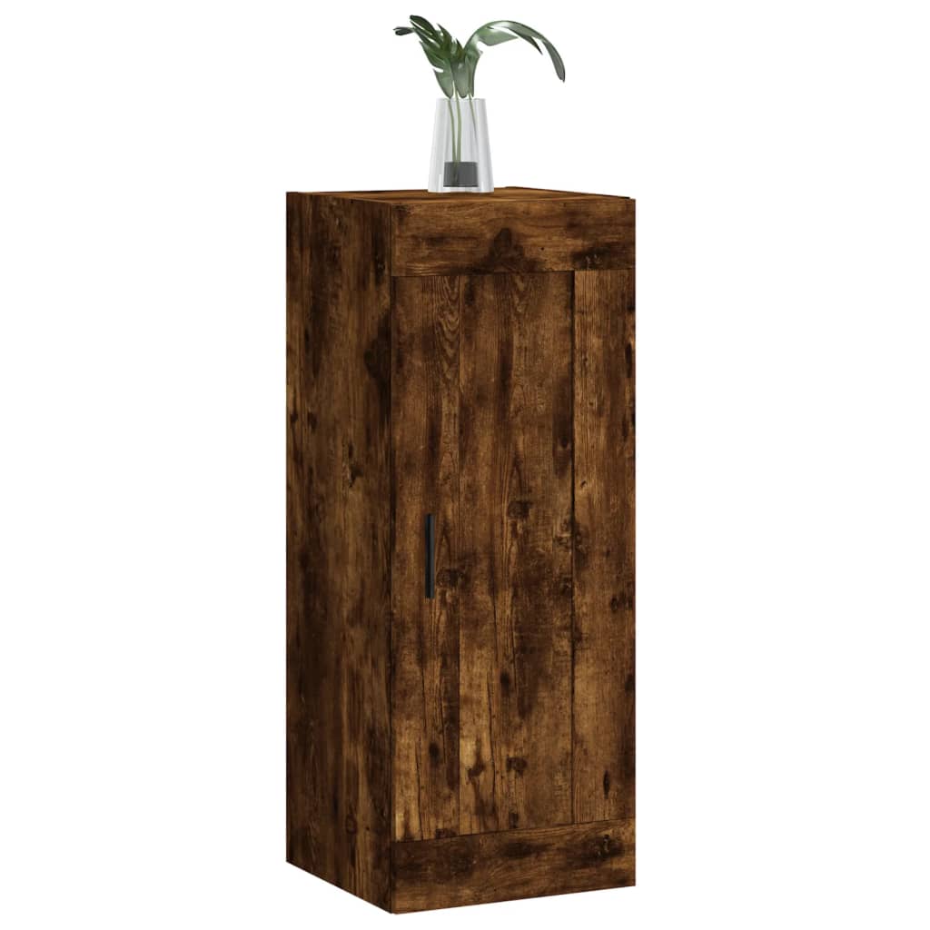 vidaXL Ντουλάπι Τοίχου Καπνιστή Δρυς 34,5 x 34 x 90 εκ. Επεξεργ. Ξύλο