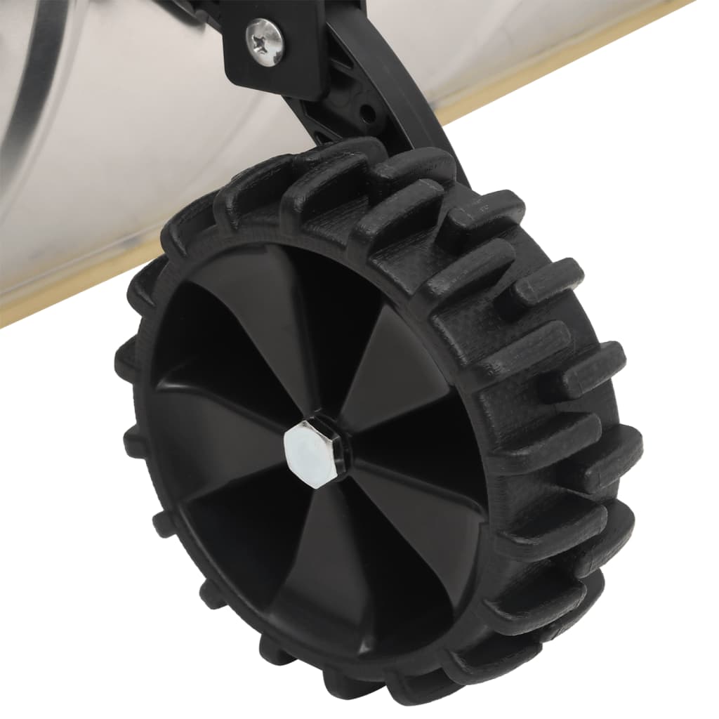 vidaXL Φτυάρι Χιονιού με Επεκτεινόμενη Λαβή Ασημί 61εκ Ατσάλινη Λεπίδα