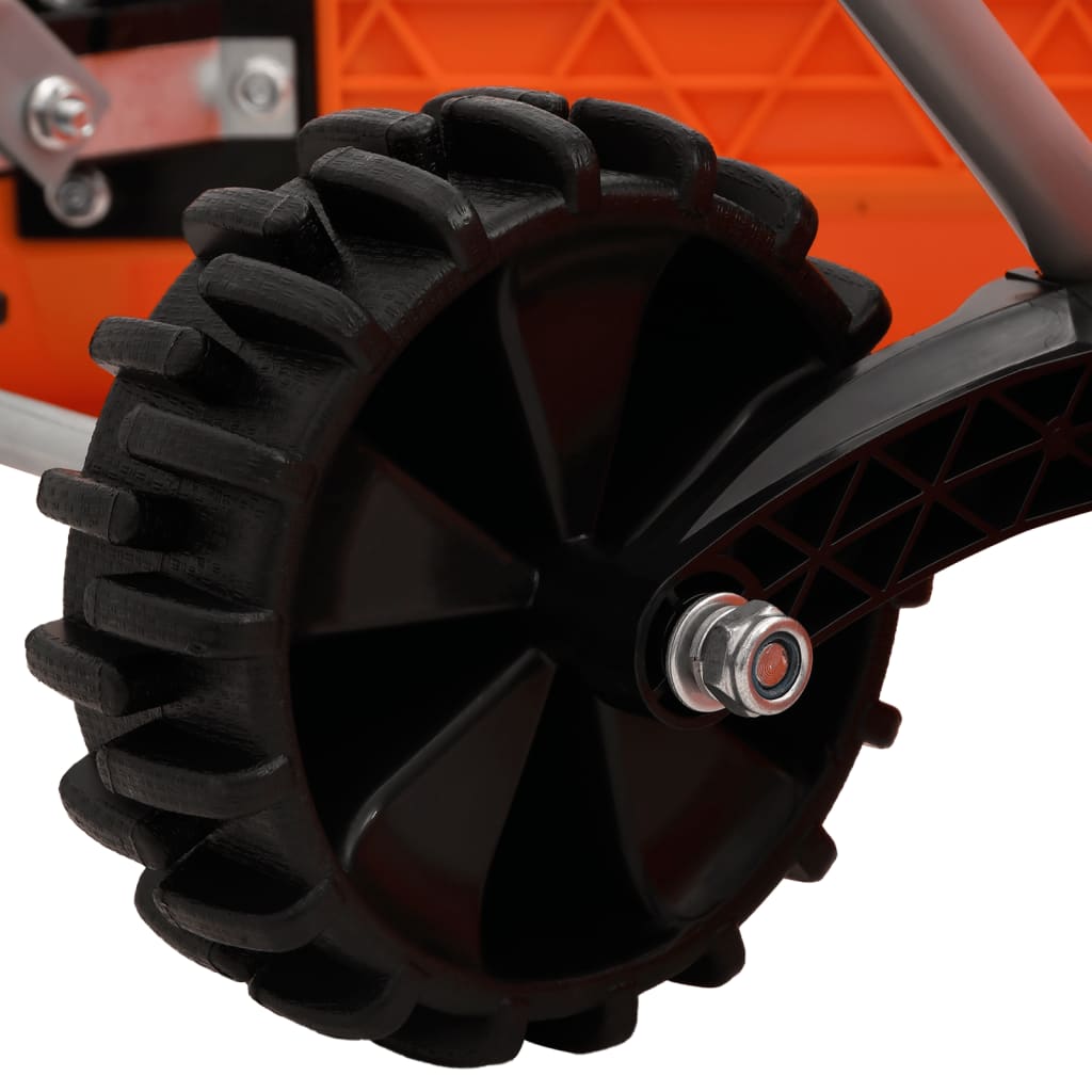 vidaXL Φτυάρι Χιονιού Διπλής Γωνίας με Επεκ. Λαβή Πορτοκαλί Ατσάλινο