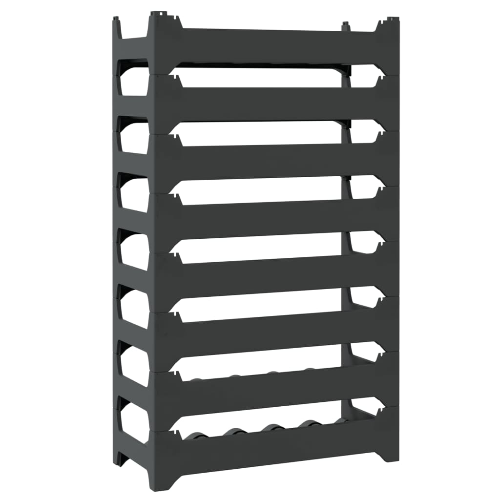 vidaXL Ραφιέρα Κρασιών Στοιβαζόμενη για 48 Μπουκάλια από Πολυπρ/λένιο