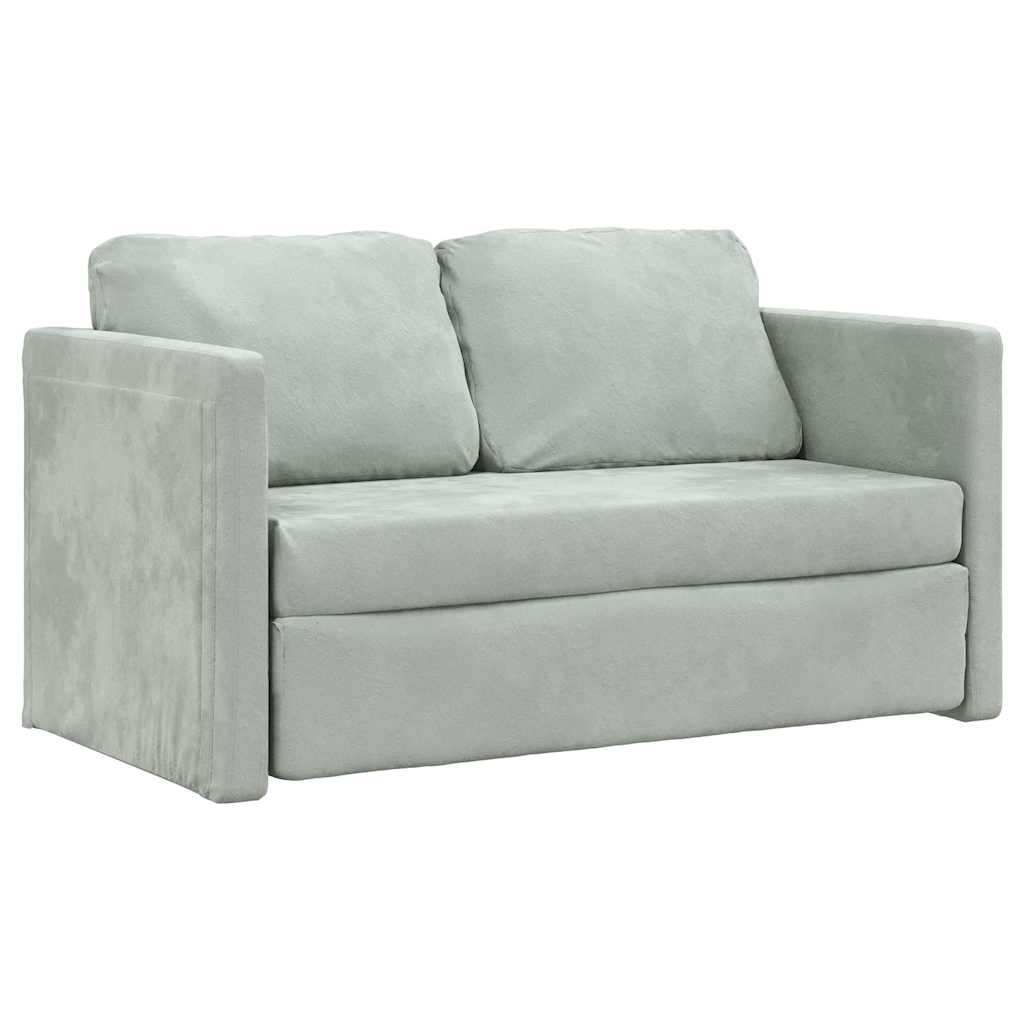 vidaXL Καναπές-Κρεβάτι Δαπέδου 2 σε 1 Αν. Γκρι 122x204x55 εκ. Βελούδο