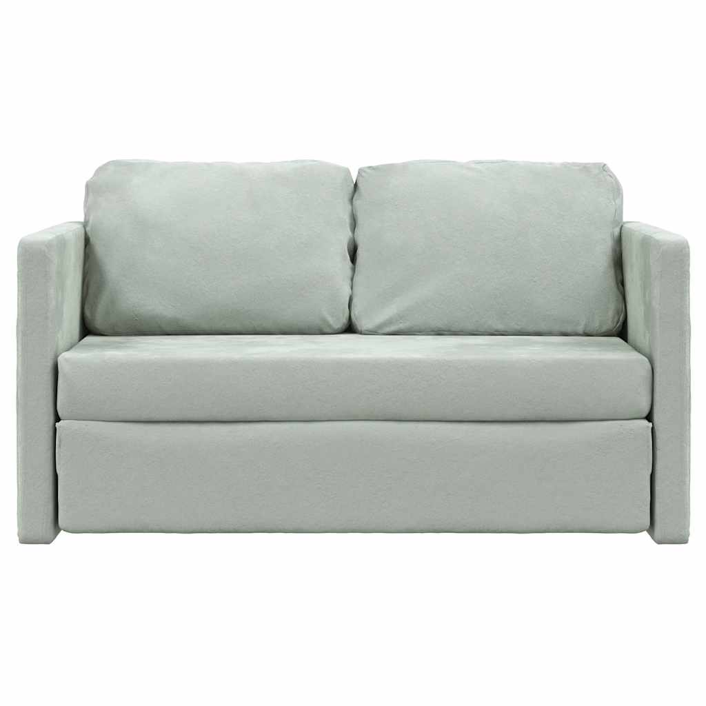 vidaXL Καναπές-Κρεβάτι Δαπέδου 2 σε 1 Αν. Γκρι 122x204x55 εκ. Βελούδο
