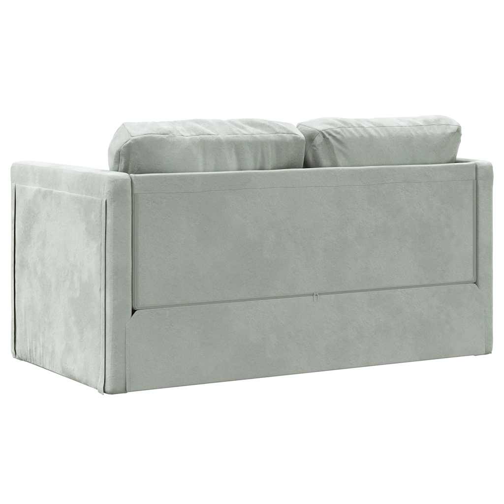 vidaXL Καναπές-Κρεβάτι Δαπέδου 2 σε 1 Αν. Γκρι 122x204x55 εκ. Βελούδο