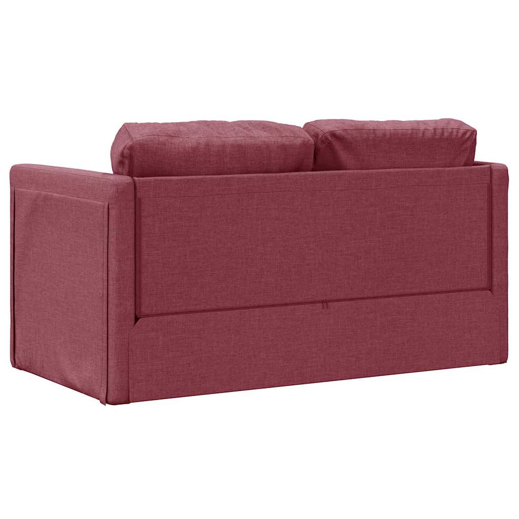 vidaXL Καναπές-Κρεβάτι Δαπέδου 2 σε 1 Μπορντό 112x174x55 εκ. Ύφασμα