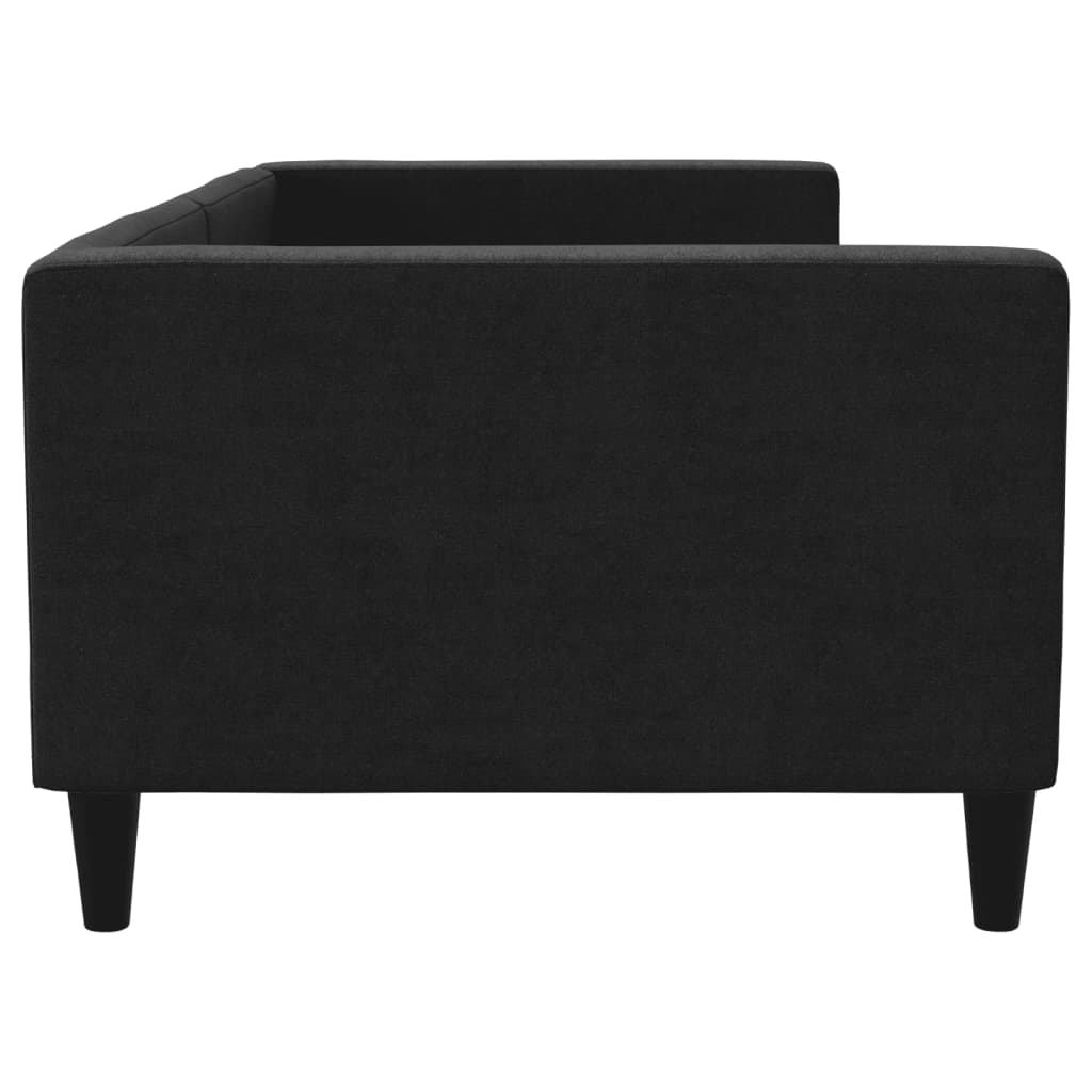 vidaXL Καναπές Κρεβάτι Μαύρος 90 x 200 εκ. Υφασμάτινος