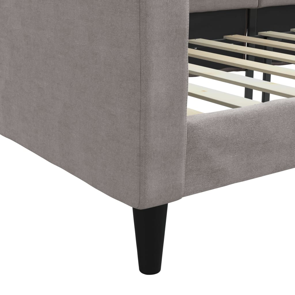 vidaXL Καναπές Κρεβάτι Taupe 100 x 200 εκ. Υφασμάτινος