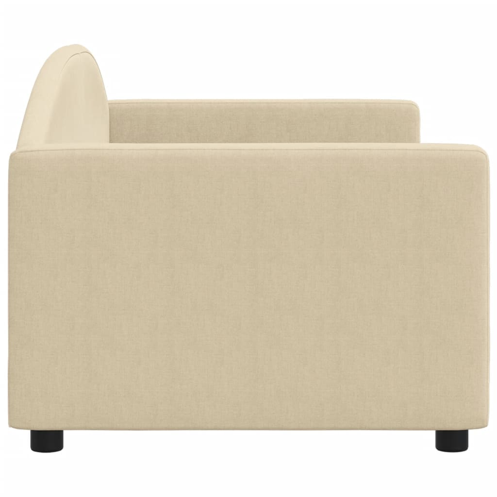 vidaXL Καναπές Κρεβάτι Κρεμ 80 x 200 εκ. Υφασμάτινος
