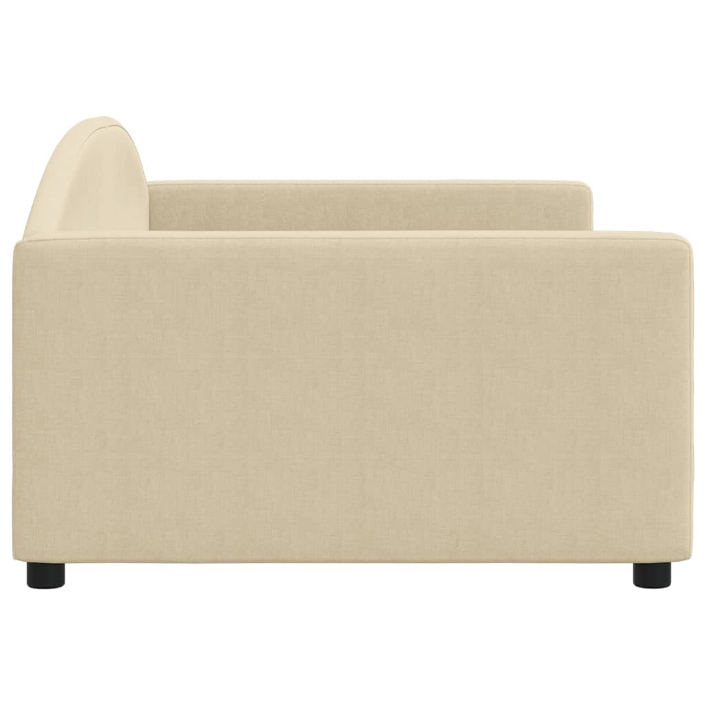 vidaXL Καναπές Κρεβάτι Κρεμ 100 x 200 εκ. Υφασμάτινος