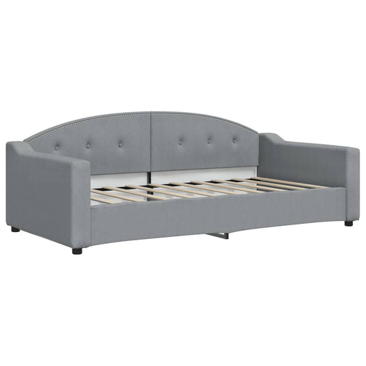 vidaXL Καναπές Κρεβάτι Ανοιχτό Γκρι 90 x 190 εκ. Υφασμάτινος