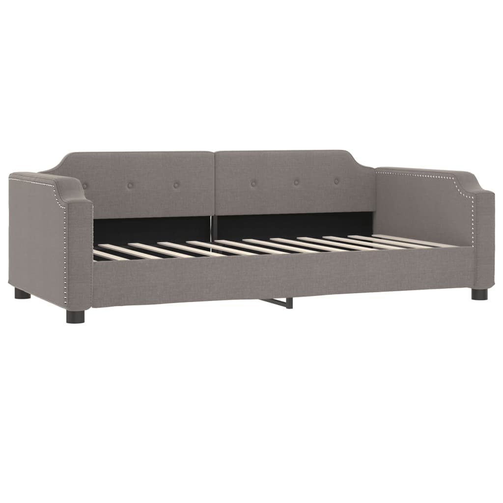 vidaXL Καναπές Κρεβάτι Taupe 90 x 200 εκ. Υφασμάτινος