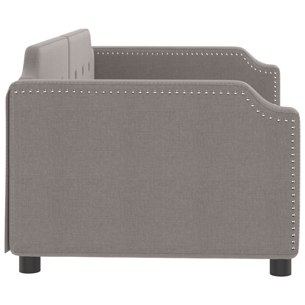 vidaXL Καναπές Κρεβάτι Taupe 90 x 200 εκ. Υφασμάτινος