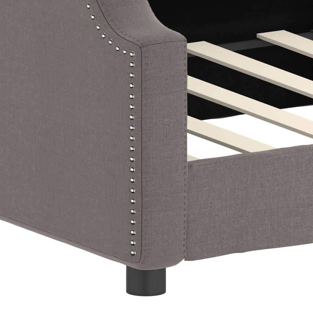 vidaXL Καναπές Κρεβάτι Taupe 90 x 200 εκ. Υφασμάτινος