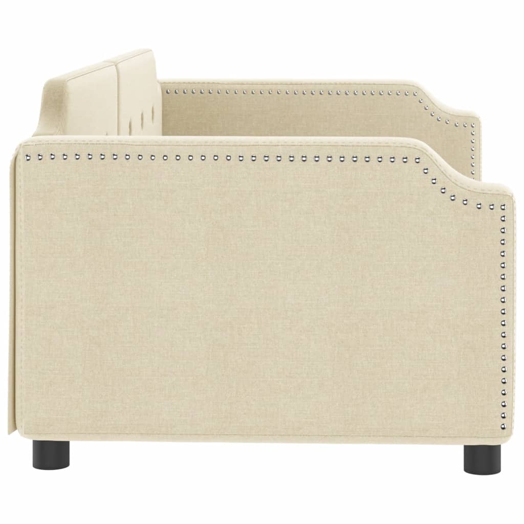 vidaXL Καναπές Κρεβάτι Κρεμ 100 x 200 εκ. Υφασμάτινος