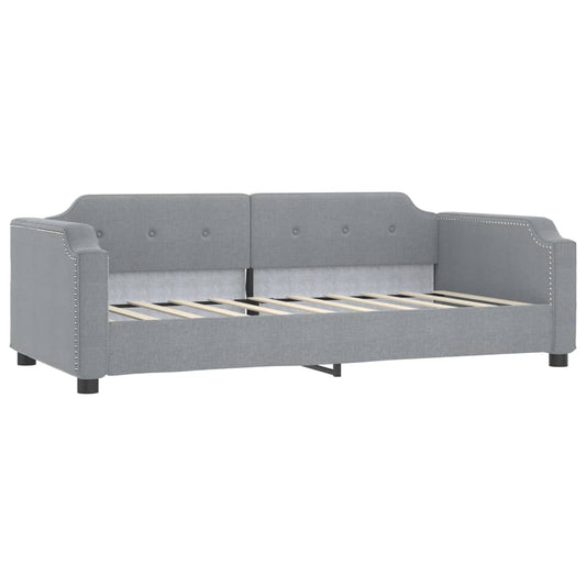 vidaXL Καναπές Κρεβάτι Ανοιχτό Γκρι 90 x 190 εκ. Υφασμάτινος