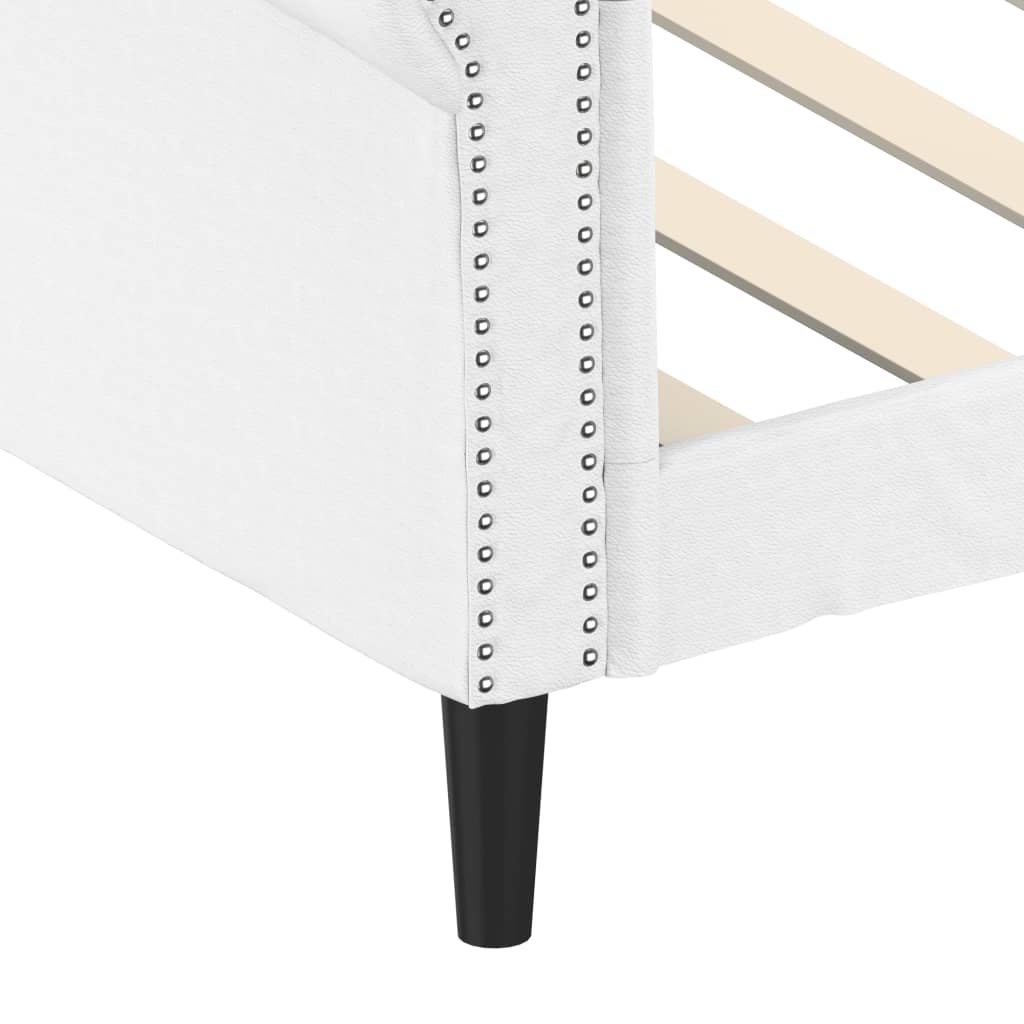 vidaXL Καναπές Κρεβάτι Λευκό 90 x 200 εκ. από Συνθετικό Δέρμα