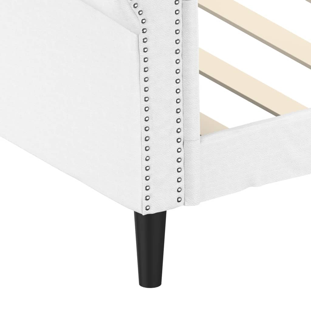 vidaXL Καναπές Κρεβάτι Λευκό 100 x 200 εκ. από Συνθετικό Δέρμα