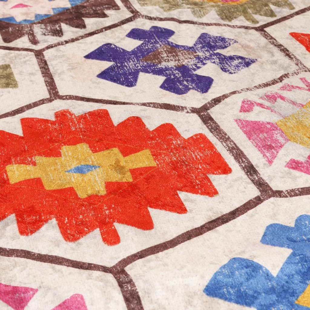 vidaXL Χαλί Πλενόμενο Αντιολισθητικό Πολύχρωμο 80 x 300 εκ.