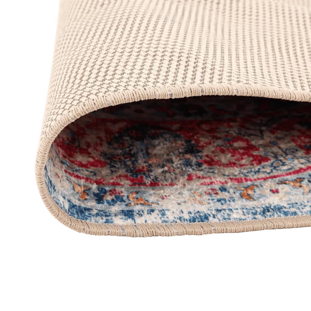 vidaXL Χαλί Πλενόμενο Αντιολισθητικό Πολύχρωμο Ø 120 εκ.