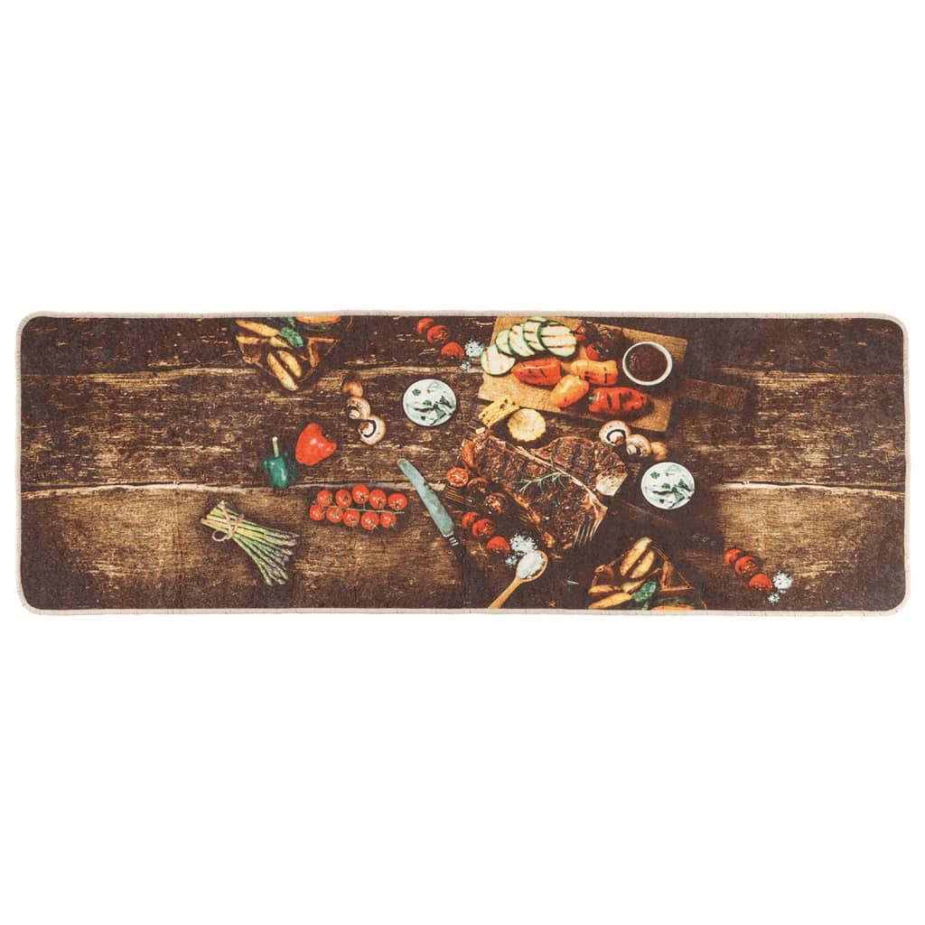 vidaXL Χαλί Κουζίνας Πλενόμενο Αντιολισθητικό Πολύχρωμο 60x180 εκ.