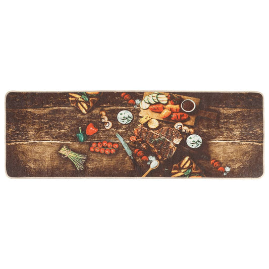 vidaXL Χαλί Κουζίνας Πλενόμενο Αντιολισθητικό Πολύχρωμο 60x180 εκ.