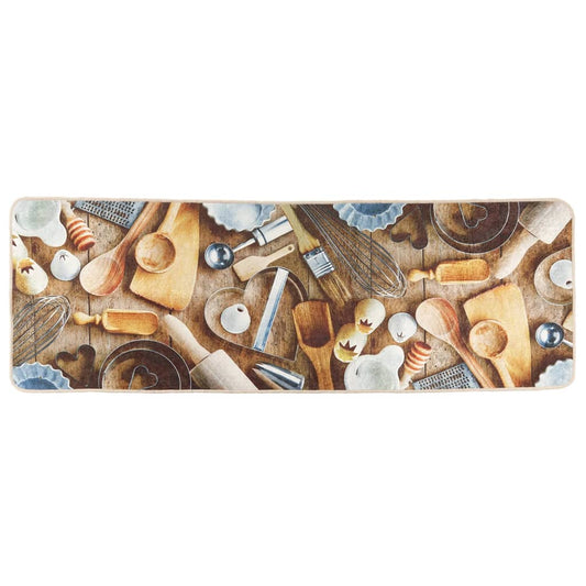 vidaXL Χαλί Κουζίνας Πλενόμενο Αντιολισθητικό Πολύχρωμο 60x180 εκ.