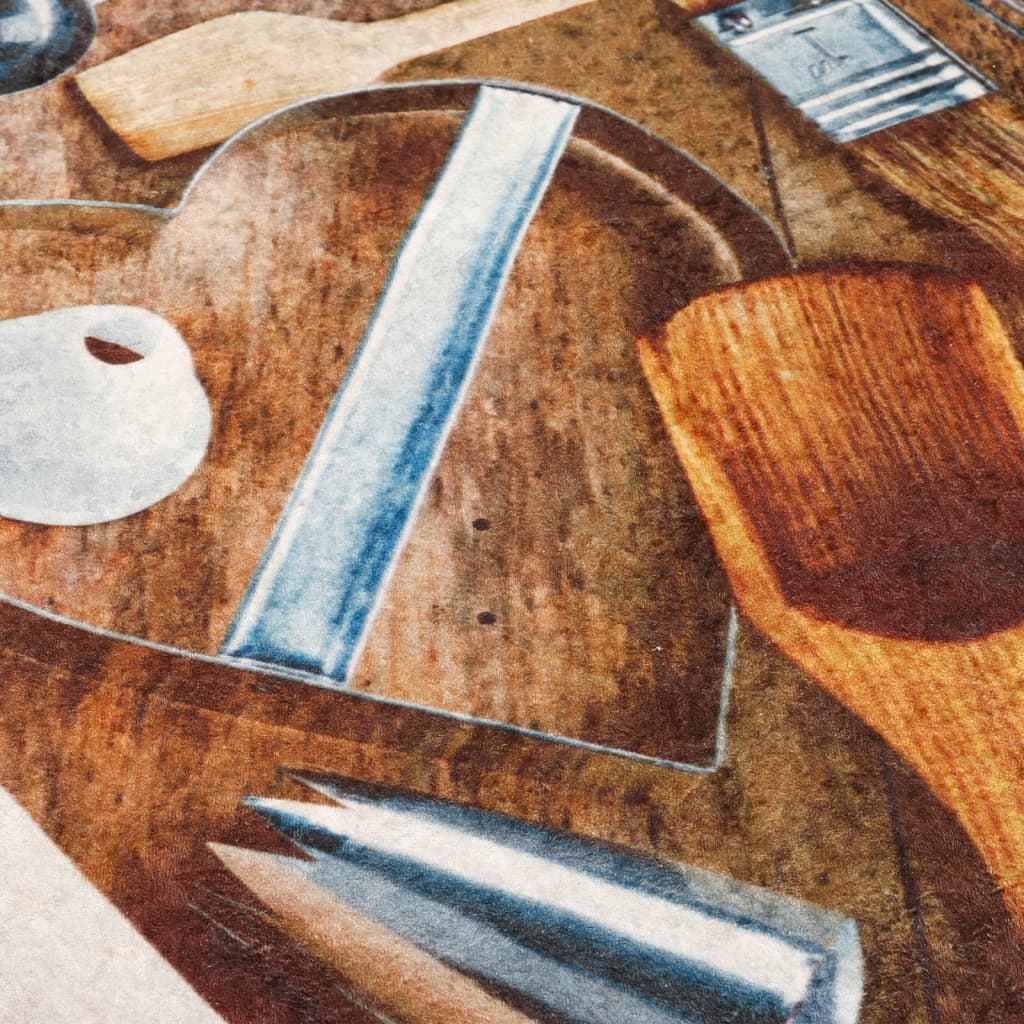 vidaXL Χαλί Κουζίνας Πλενόμενο Αντιολισθητικό Πολύχρωμο 60x180 εκ.