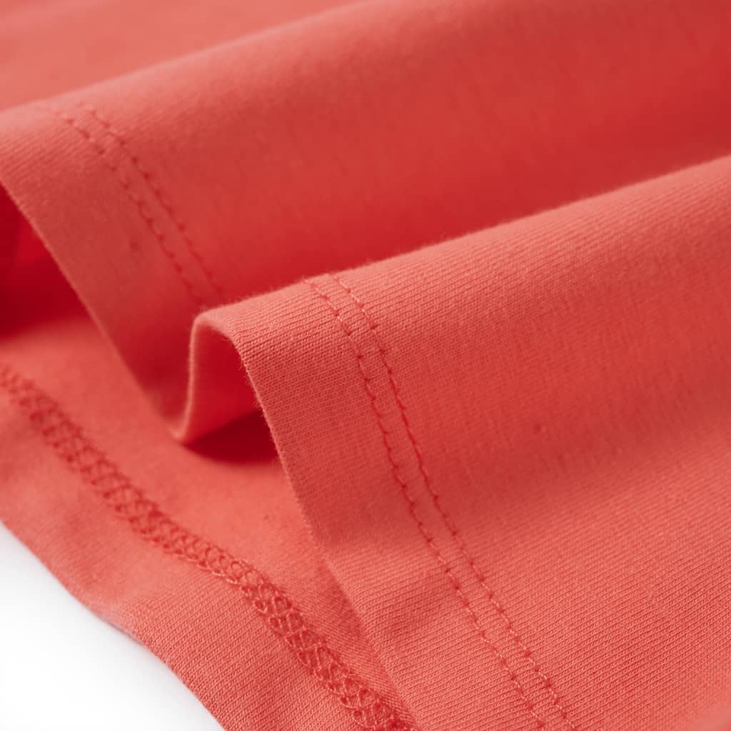 Μπλουζάκι Παιδικό με Βολάν Μανίκια Κοραλί 128