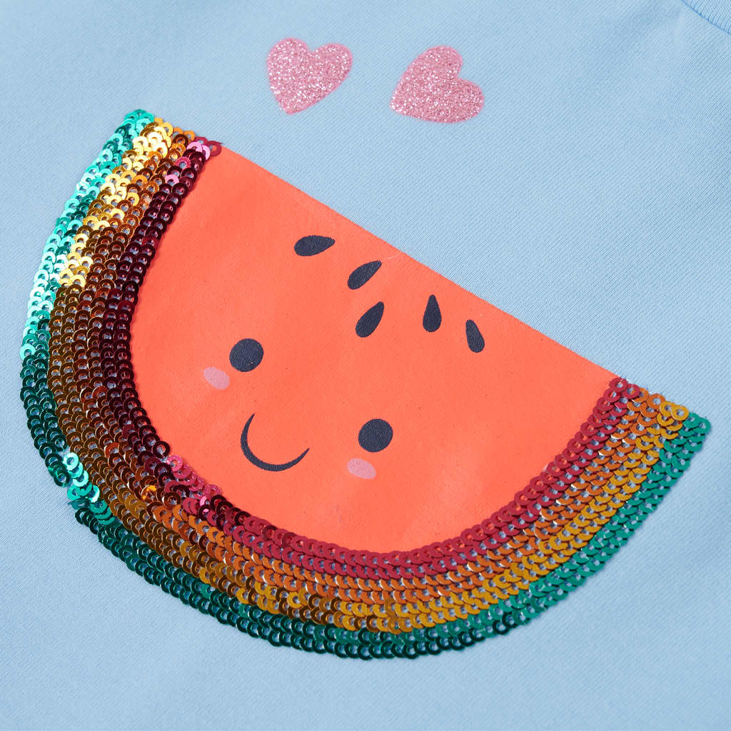 Μπλουζάκι Παιδικό Μανίκια με Βολάν Ανοιχτό Μπλε 128