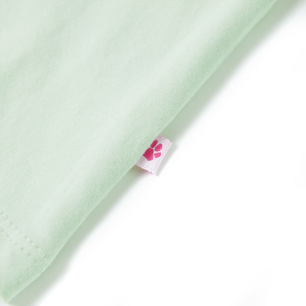 Μπλουζάκι Παιδικό με Πολύ Κοντά Μανίκια Απαλό Πράσινο 128