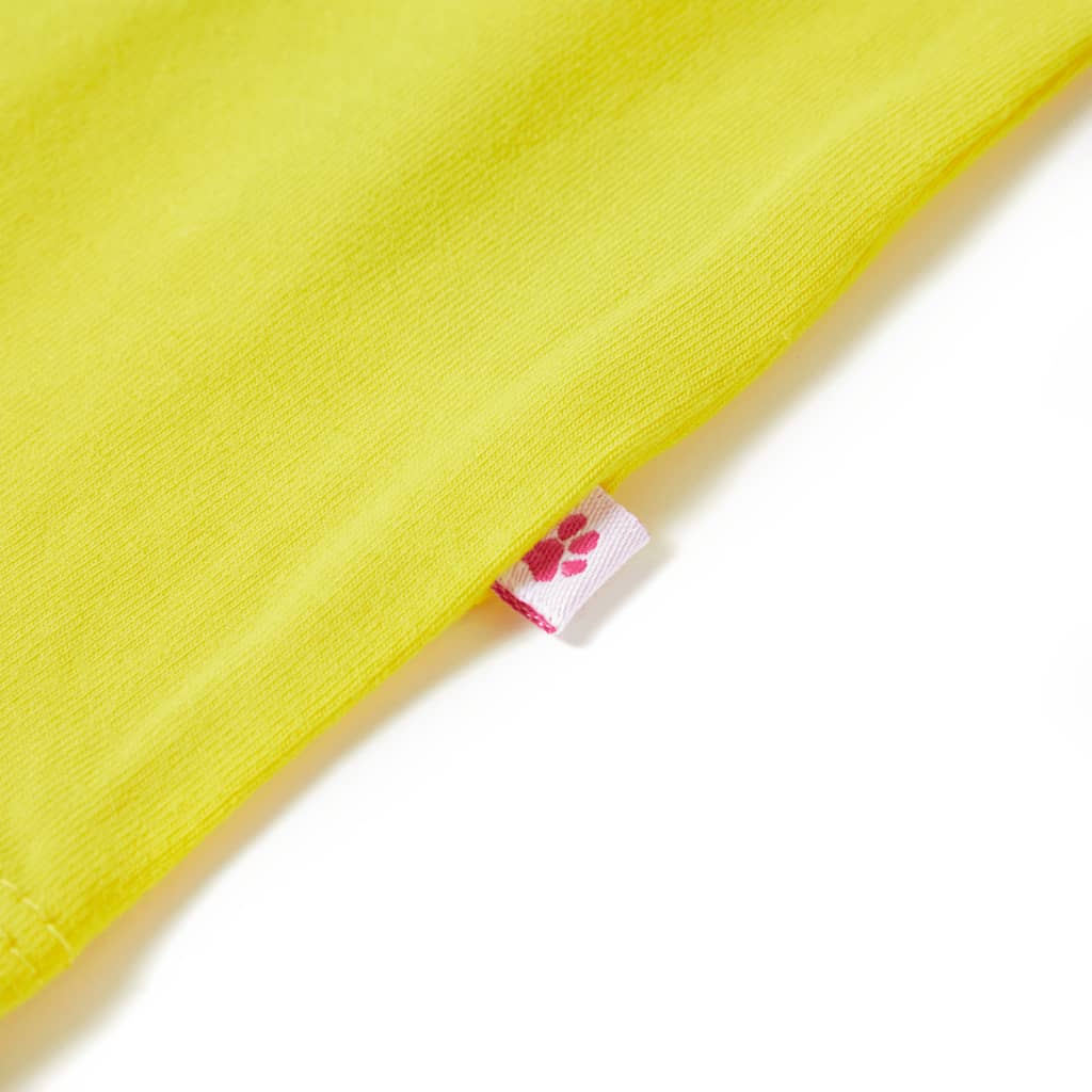 Μπλουζάκι Παιδικό με Πολύ Κοντά Μανίκια Έντονο Κίτρινο 128