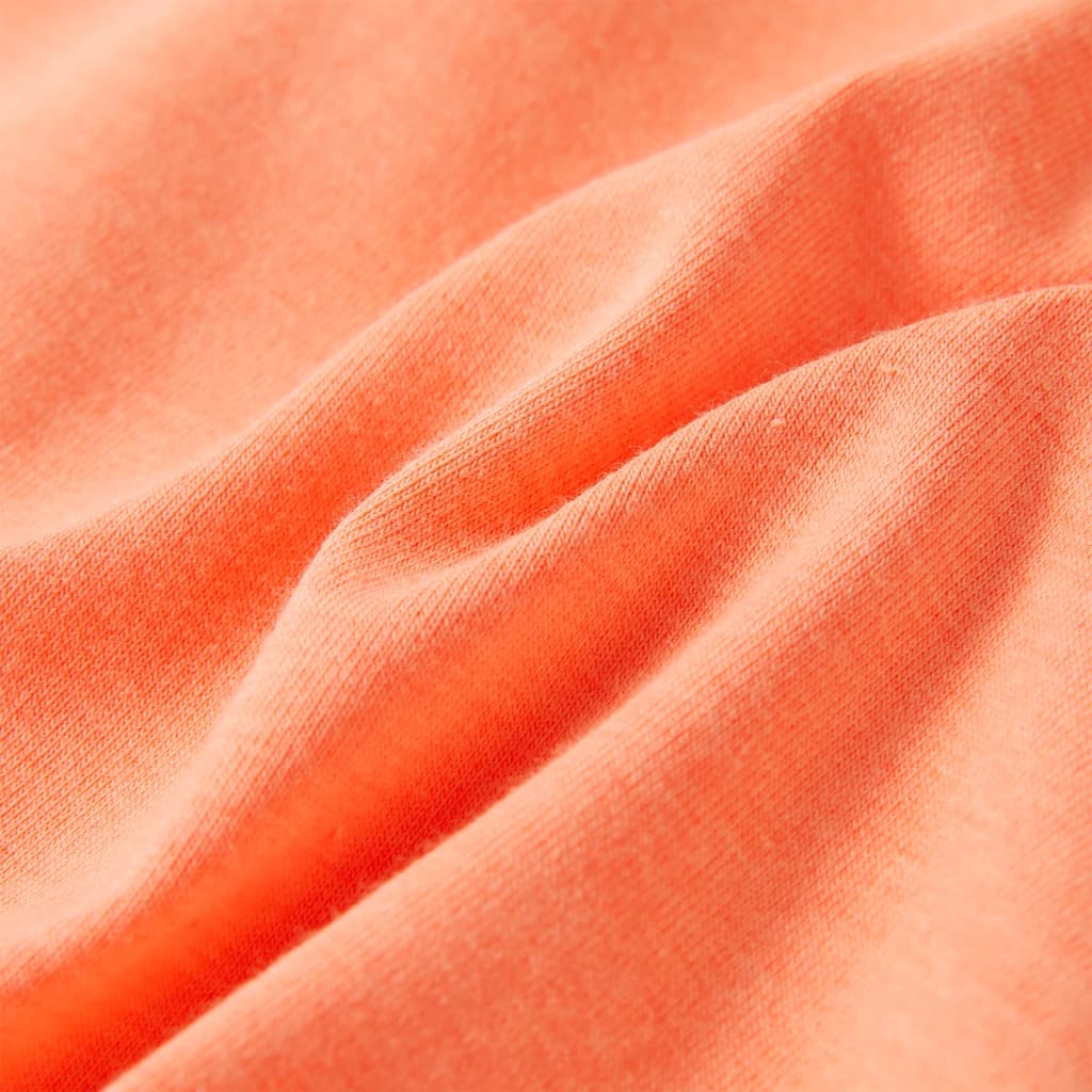 Μπλουζάκι Παιδικό με Πολύ Κοντό Μανίκι Νέον Πορτοκαλί 116