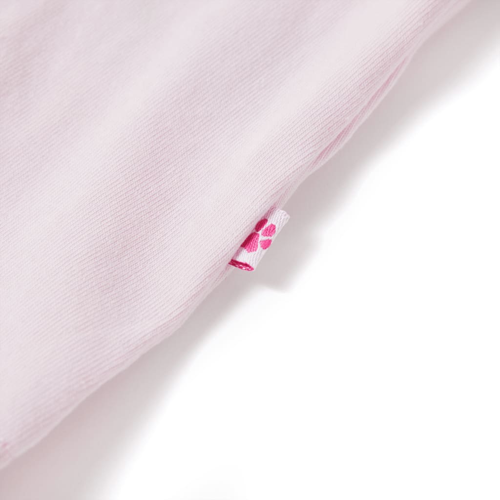 Μπλουζάκι Παιδικό με Πολύ Κοντά Μανίκια Απαλό Ροζ 140