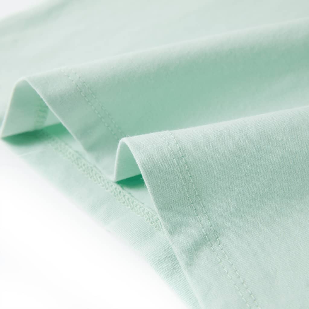 Μπλουζάκι Παιδικό με Πολύ Κοντά Μανίκια Ανοιχτό Χρώμα Μέντας 104